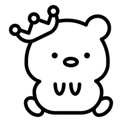 bear cartoon icon 