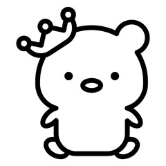 bear cartoon icon 