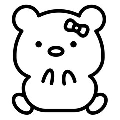 bear cartoon icon 