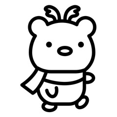bear cartoon icon 