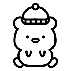 bear cartoon icon 