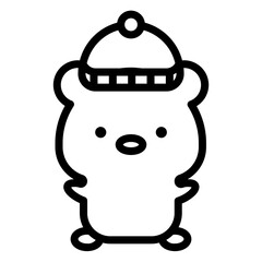 bear cartoon icon 
