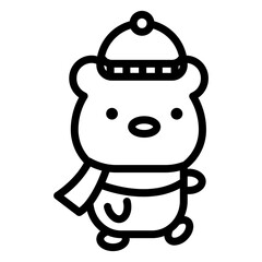 bear cartoon icon 
