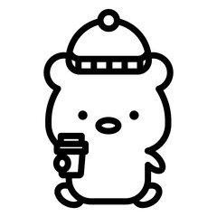 bear cartoon icon 