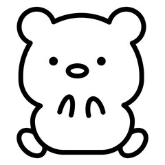 bear cartoon icon 