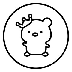 bear cartoon icon 