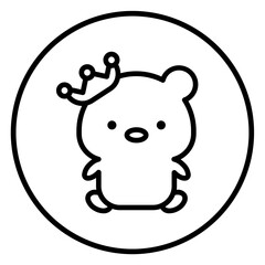 bear cartoon icon 