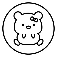 bear cartoon icon 