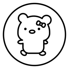 bear cartoon icon 