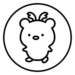 bear cartoon icon 