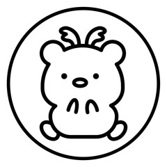 bear cartoon icon 