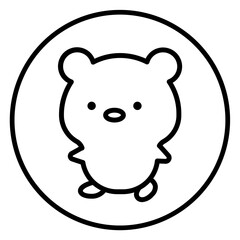 bear cartoon icon 