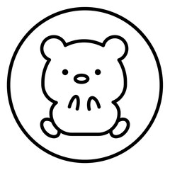 bear cartoon icon 