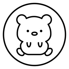 bear cartoon icon 