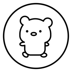 bear cartoon icon 