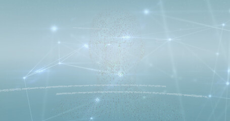 Image of data processing over network of connections