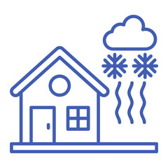 Cold Waves Multicolor Line Icon