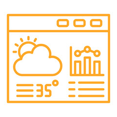 Forecast Analytics Multicolor Line Icon