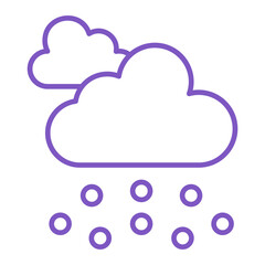 Hail Multicolor Line Icon