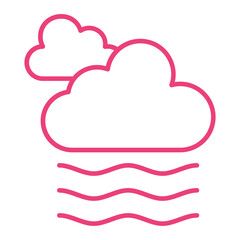 Fog Multicolor Line Icon