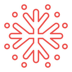 Snowflake Multicolor Line Icon