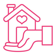 Help Homeless Multicolor Line Icon