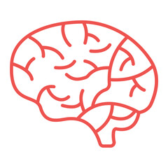 Brain Multicolor Line Icon