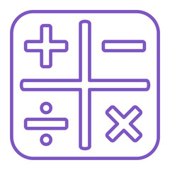 Obraz premium Calculator Multicolor Line Icon