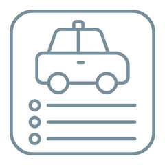 Car App Multicolor Line Icon
