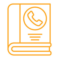 Phone Book Multicolor Line Icon