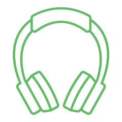 Headphones Multicolor Line Icon