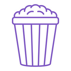 Popcorn Multicolor Line Icon