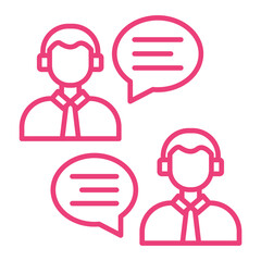 Conversation Multicolor Line Icon
