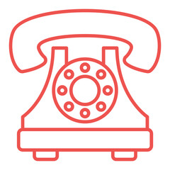 Telephone Multicolor Line Icon