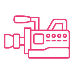 Fototapeta premium Video Camera Multicolor Line Icon