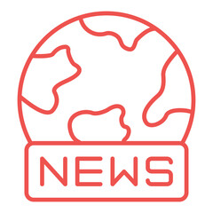 World News Multicolor Line Icon