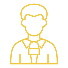 Journalist Multicolor Line Icon