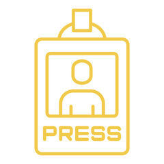 Press Pass Multicolor Line Icon