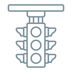 Traffic Light Multicolor Line Icon