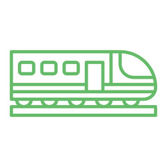 High Speed Train Multicolor Line Icon