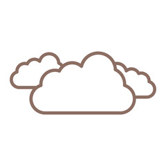 Clouds Multicolor Line Icon