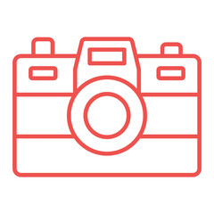 Camera Multicolor Line Icon