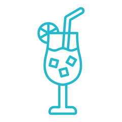 Cocktail Multicolor Line Icon