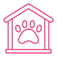 Pet Friendly Multicolor Line Icon