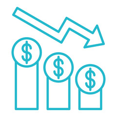 Depreciation Multicolor Line Icon