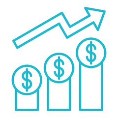 Profits Multicolor Line Icon