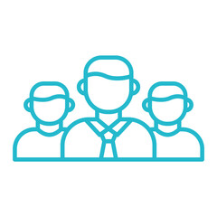 Team Multicolor Line Icon