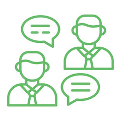 Conversation Multicolor Line Icon