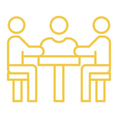 Meeting Multicolor Line Icon