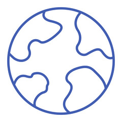 Earth Multicolor Line Icon